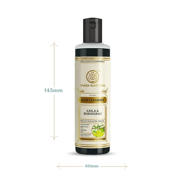 Khadi Natural Amla and Bhringraj Hair Cleanser bottle